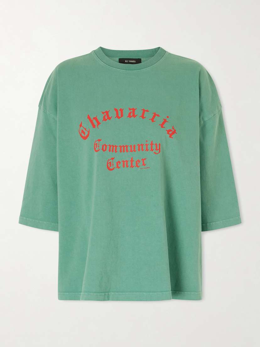 Willy Chavarria Buffalo Printed Cotton-jersey T-shirt