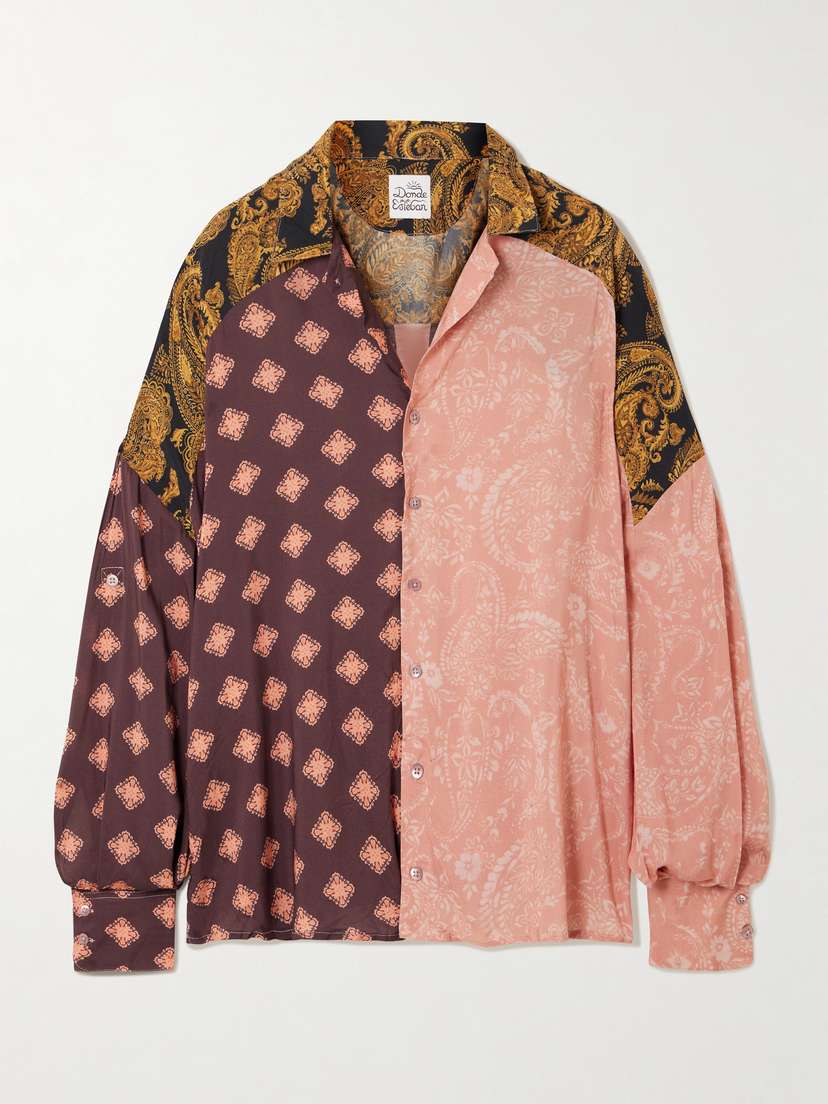 Donde Esteban Estrellitas Printed Crepe Shirt