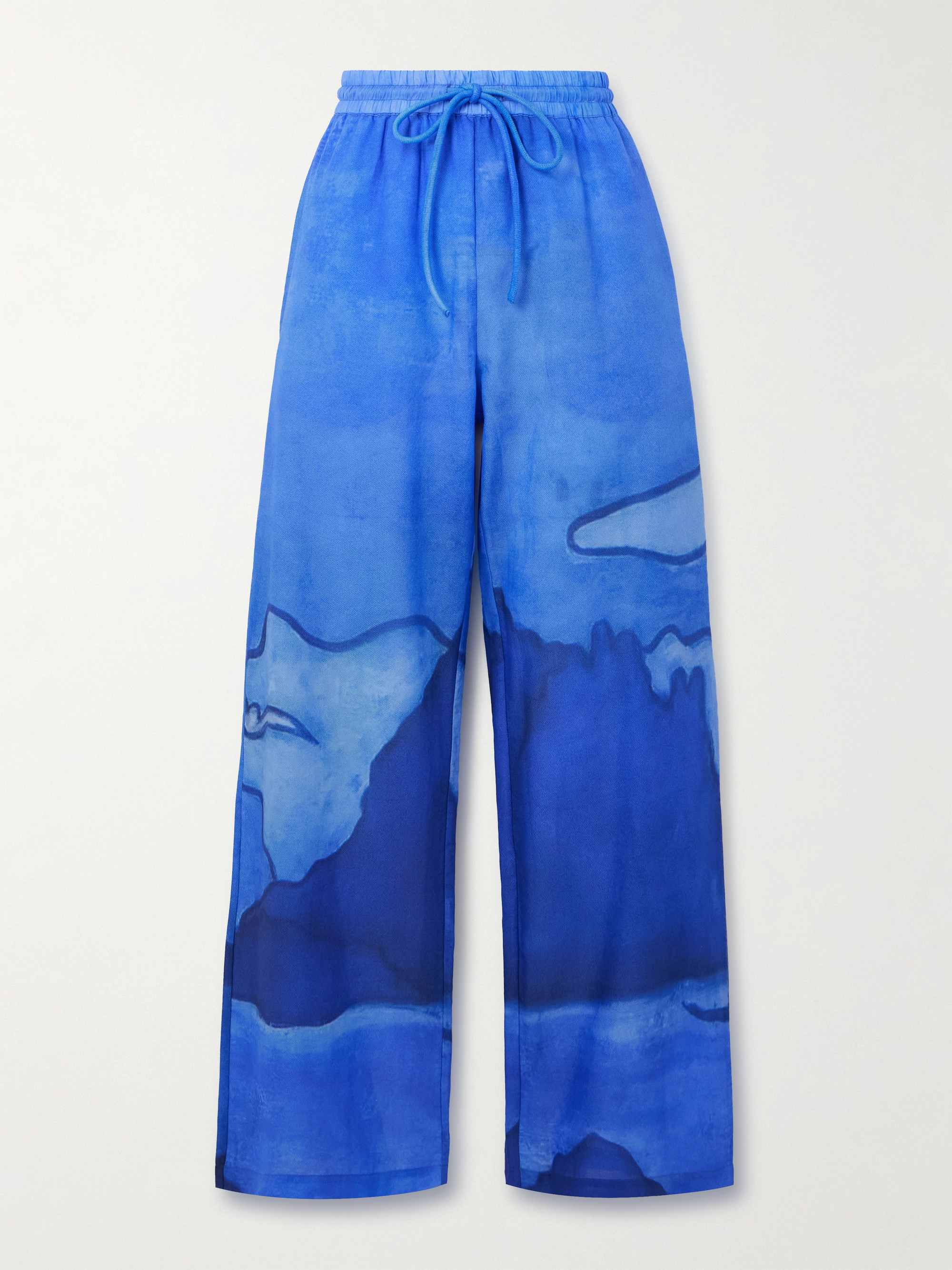DONDE ESTEBAN Es Vedra printed cotton-voile wide-leg pants