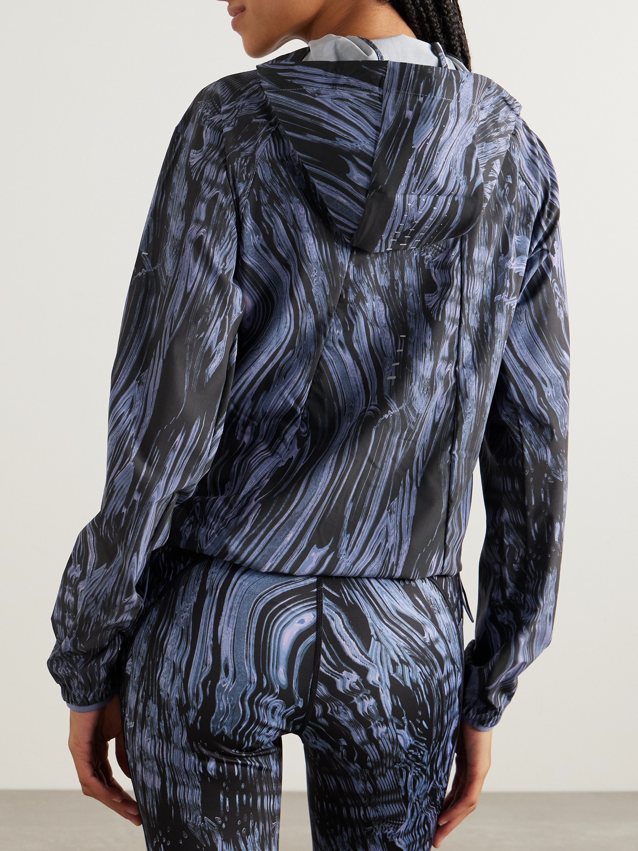 Swift Hooded Printed Stretch Jacket