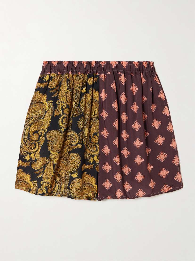 Donde Esteban Estrellitas Printed Crepe Shorts