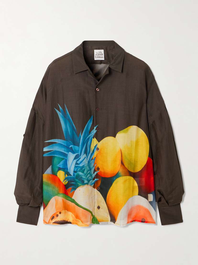 Donde Esteban Salpicon Printed Silk Shirt