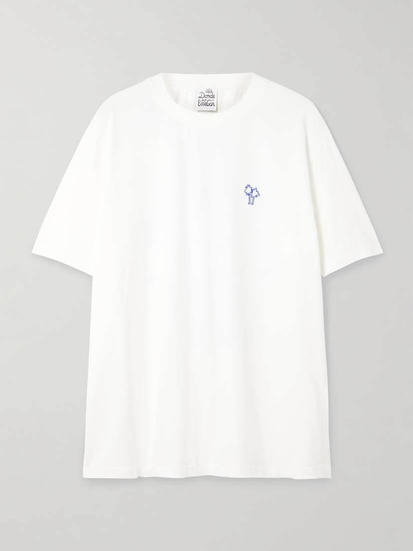 Donde Esteban Baila La Vida Printed Cotton-jersey T-shirt