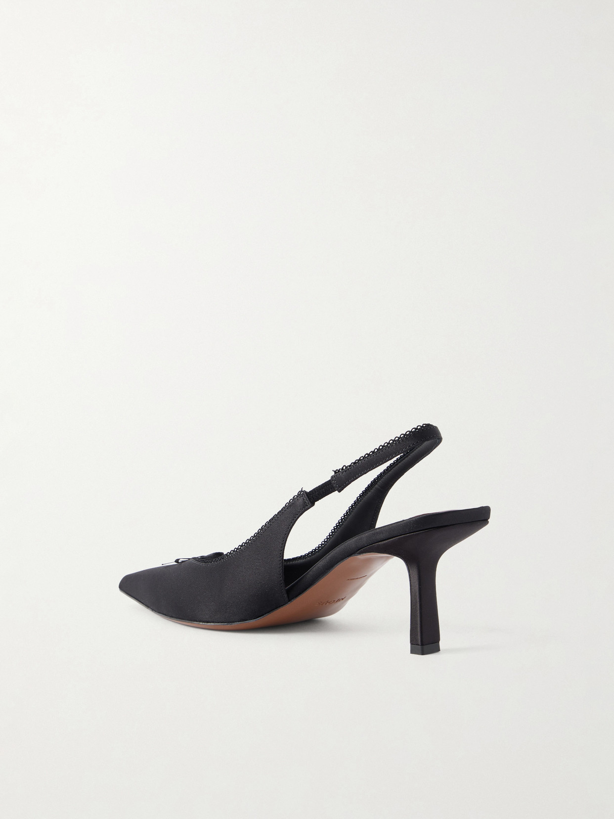 Moriah Lace-Trimmed Twill Slingback