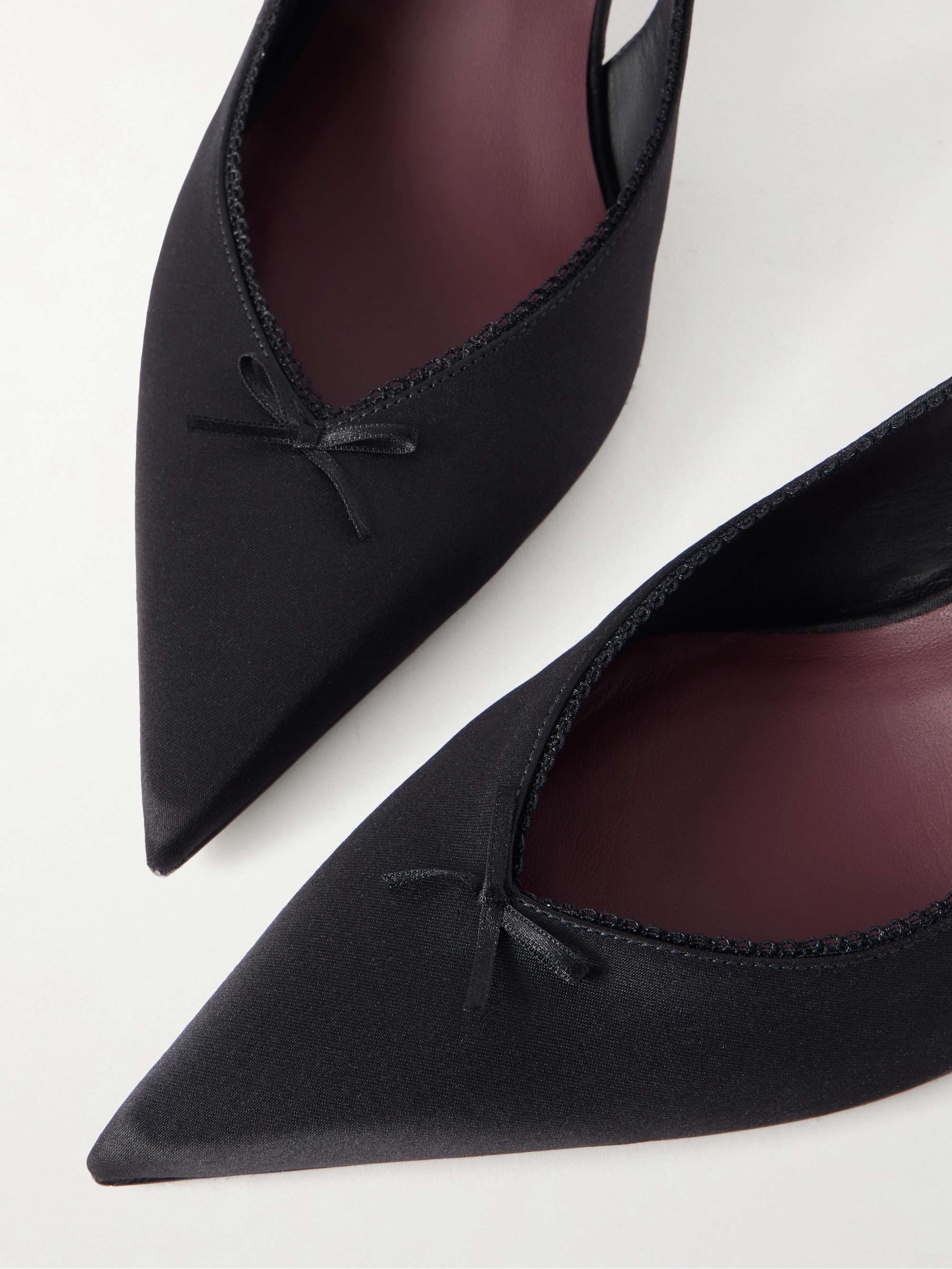 NEOUS Moriah lace-trimmed twill slingback pumps | NET-A-PORTER