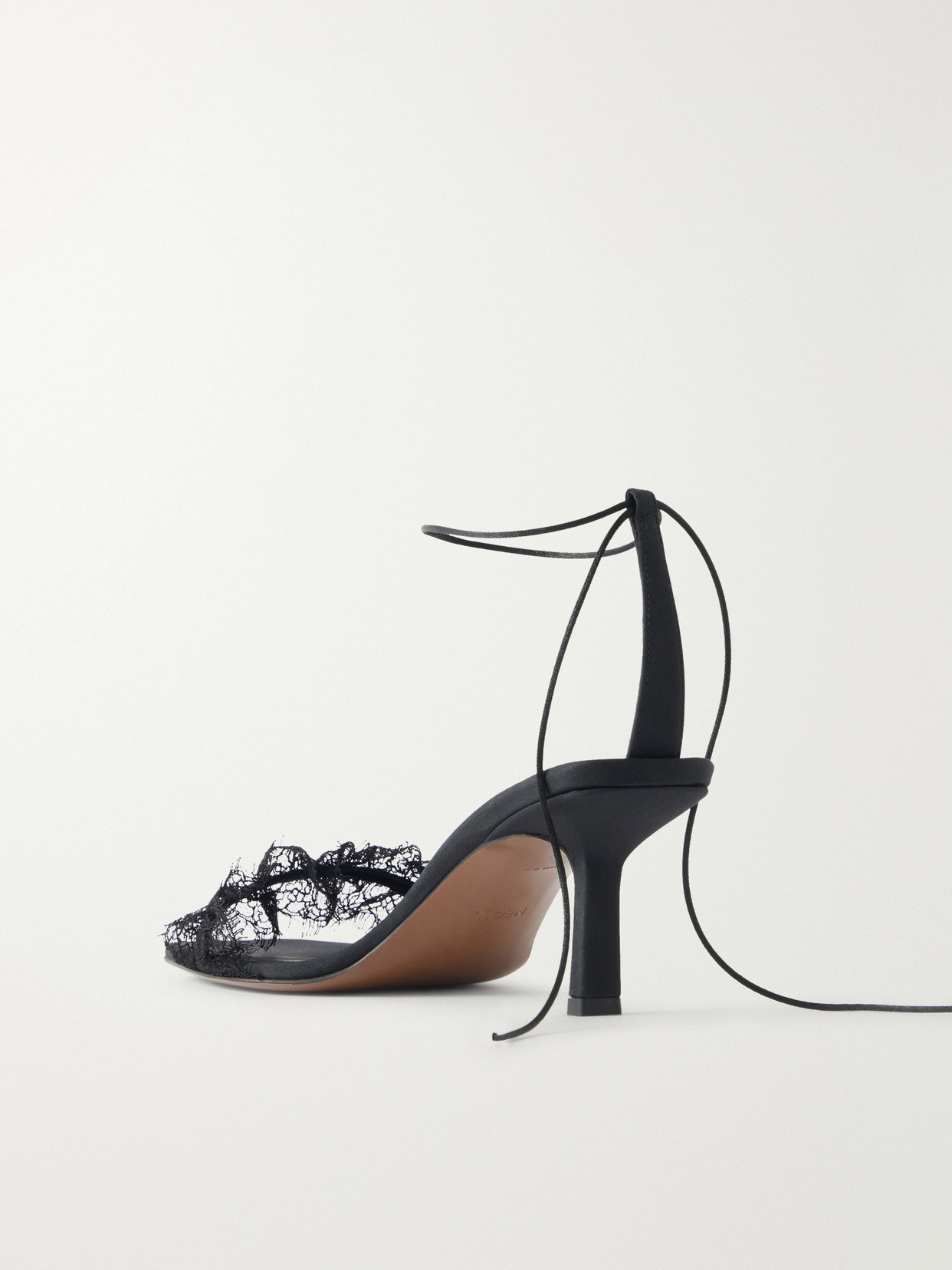 Belel Lace-Trimmed Twill Sandals