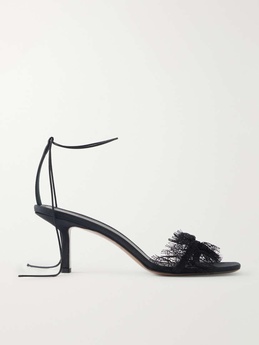 NEOUS Belel Lace-trimmed Twill Sandals