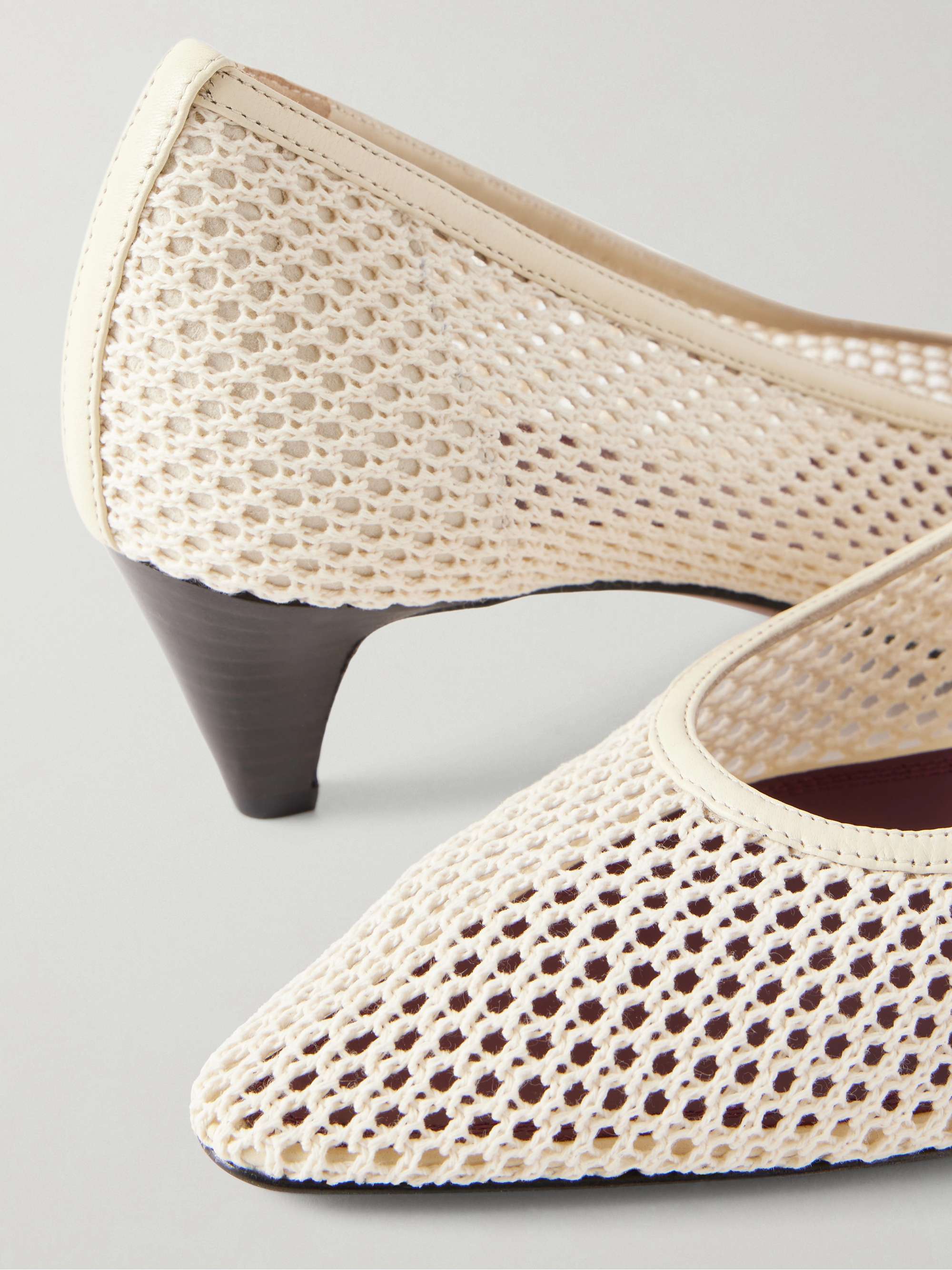 NEOUS Fera 40 leather-trimmed woven pumps | NET-A-PORTER