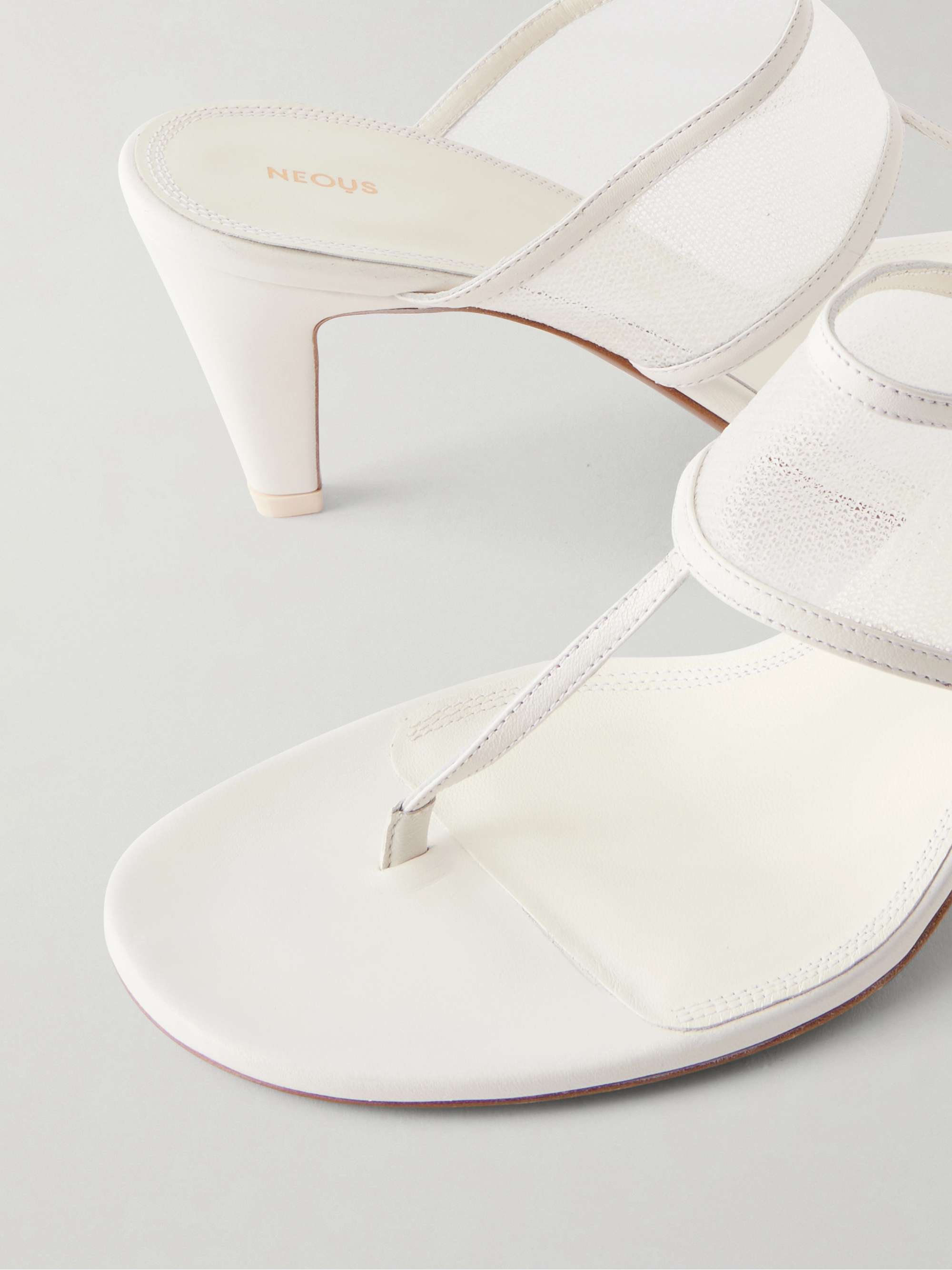 NEOUS Vena 65 leather-trimmed mesh sandals | NET-A-PORTER