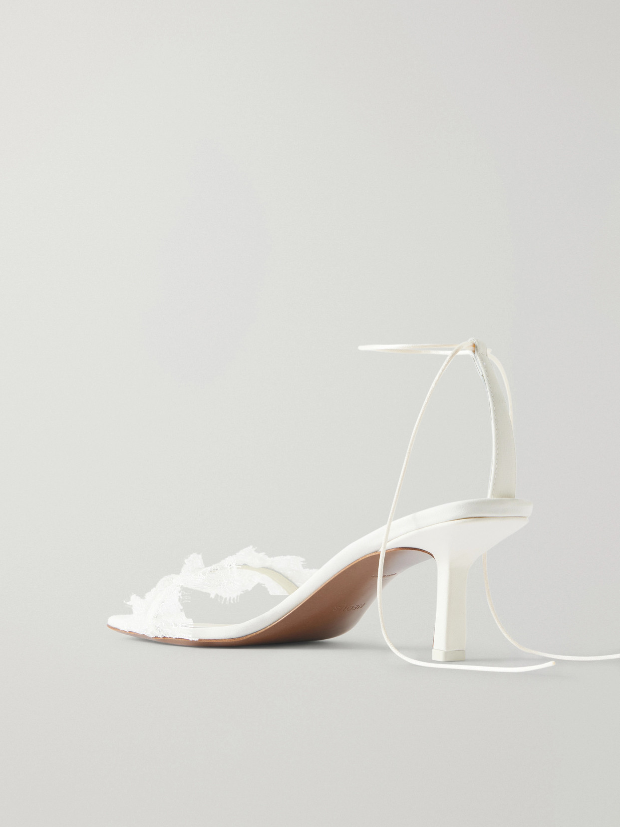 Belel Lace-Trimmed Twill Sandals