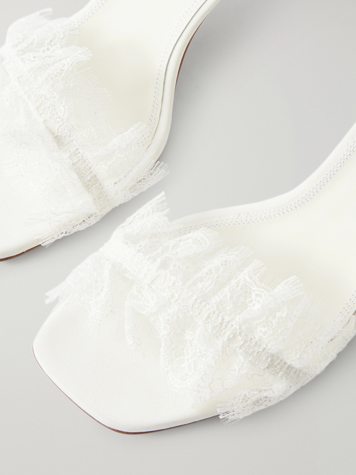 Belel Lace-Trimmed Twill Sandals