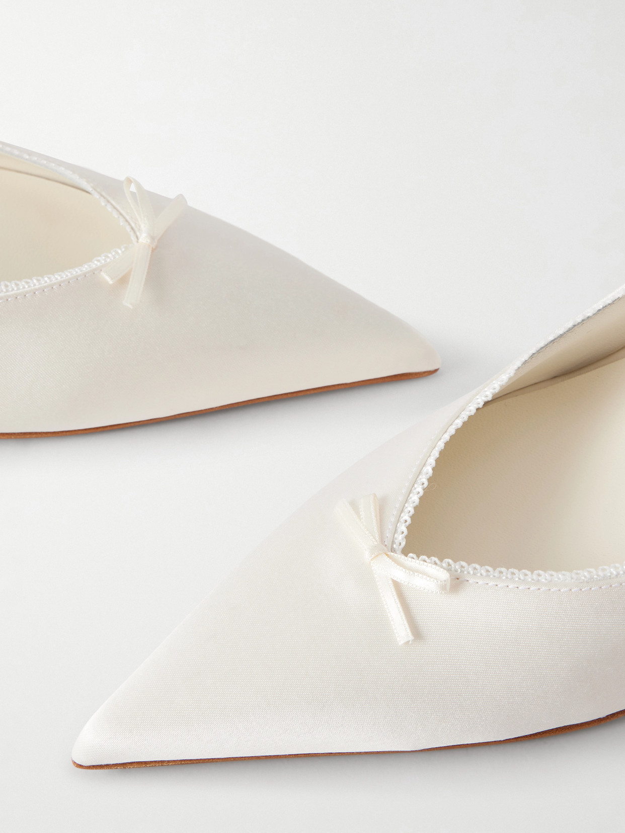 Moriah Lace-Trimmed Twill Slingback