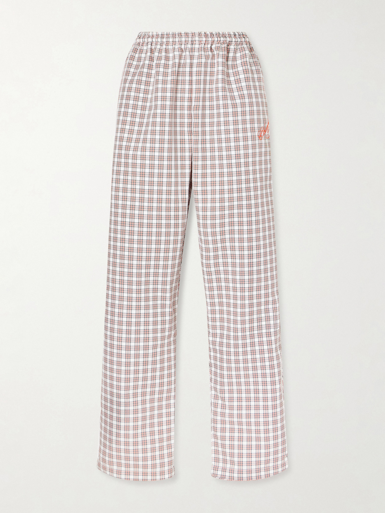 Willy Chavarria Ruff Rider Checked Woven Wide-leg Pants In Multi