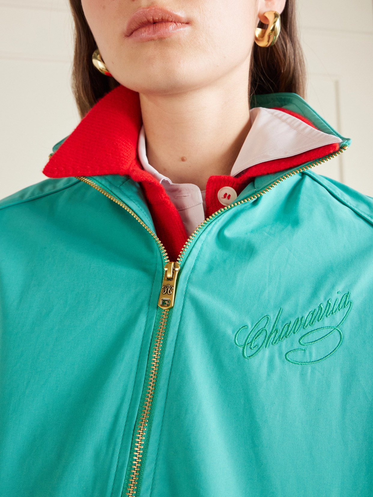 Ruff Rider Embroidered Cotton Zip-Up Track Jacket