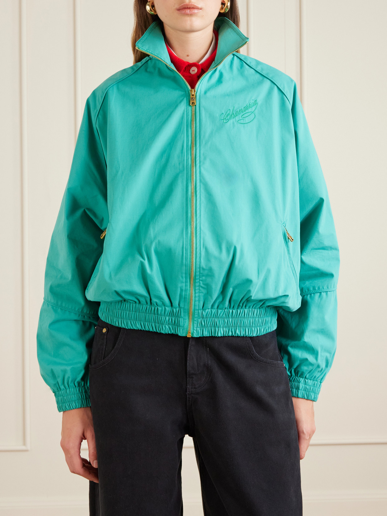 Ruff Rider Embroidered Cotton Zip-Up Track Jacket
