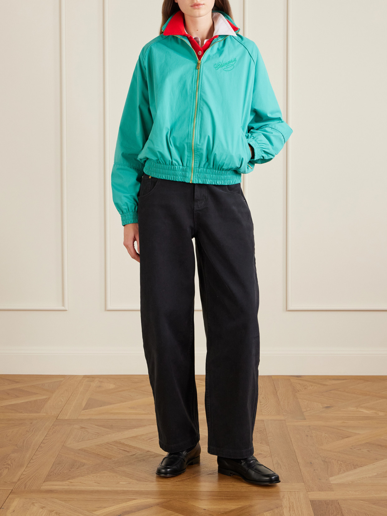 Ruff Rider Embroidered Cotton Zip-Up Track Jacket