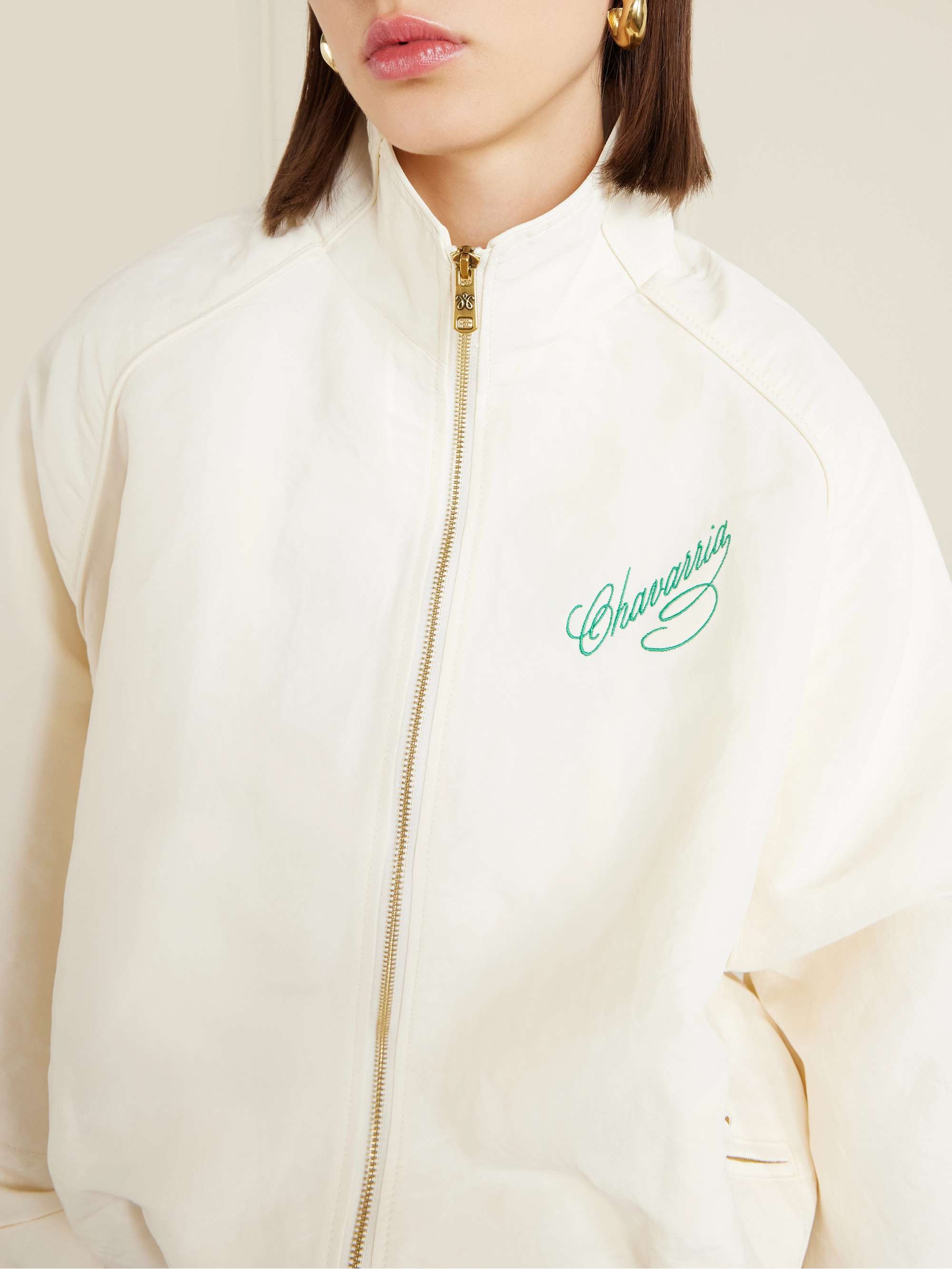 WILLY CHAVARRIA Ruff Rider embroidered shell jacket | NET-A-PORTER