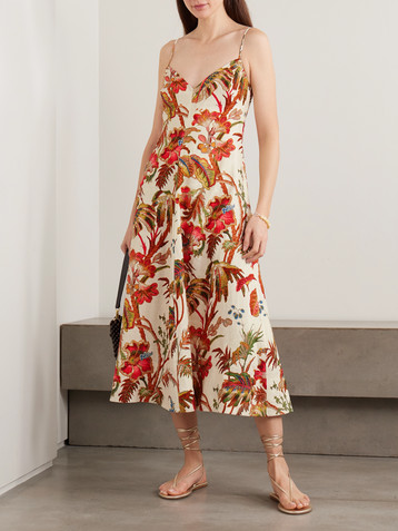 waverly corset midi dress zimmermann Zimmermann Waverly Corset Midi Dress in Pink Palm Size 1 / AU 10