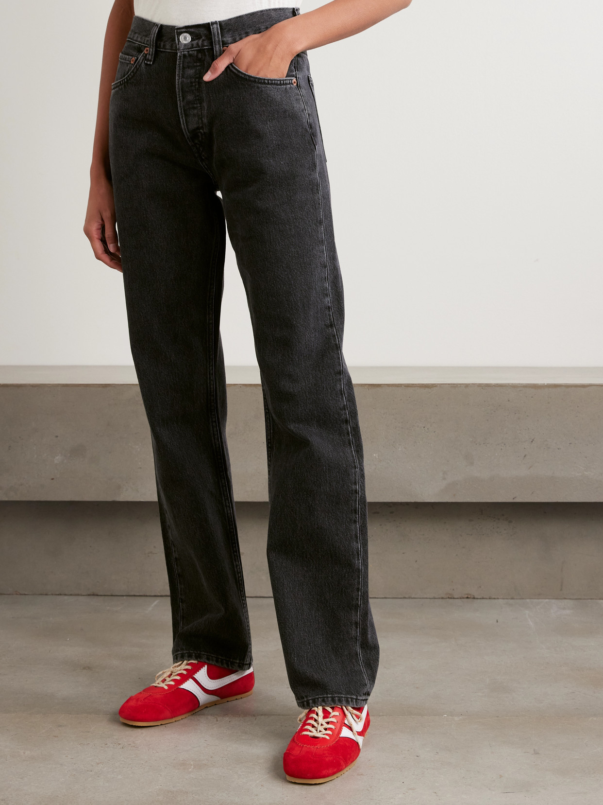 Re/Done - 90S High-Rise Straight-Leg Organic And Recycled Jeans