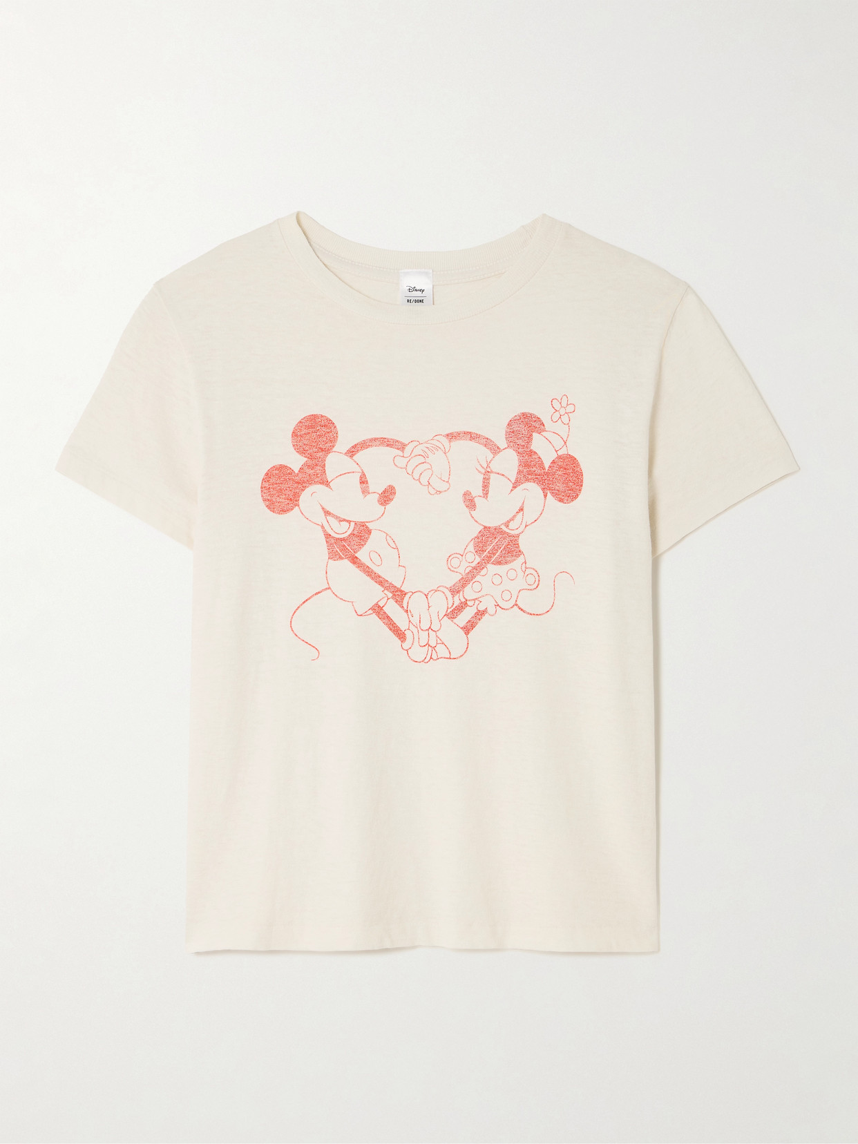 Re/done + Disney Classic Printed Cotton-jersey T-shirt In White