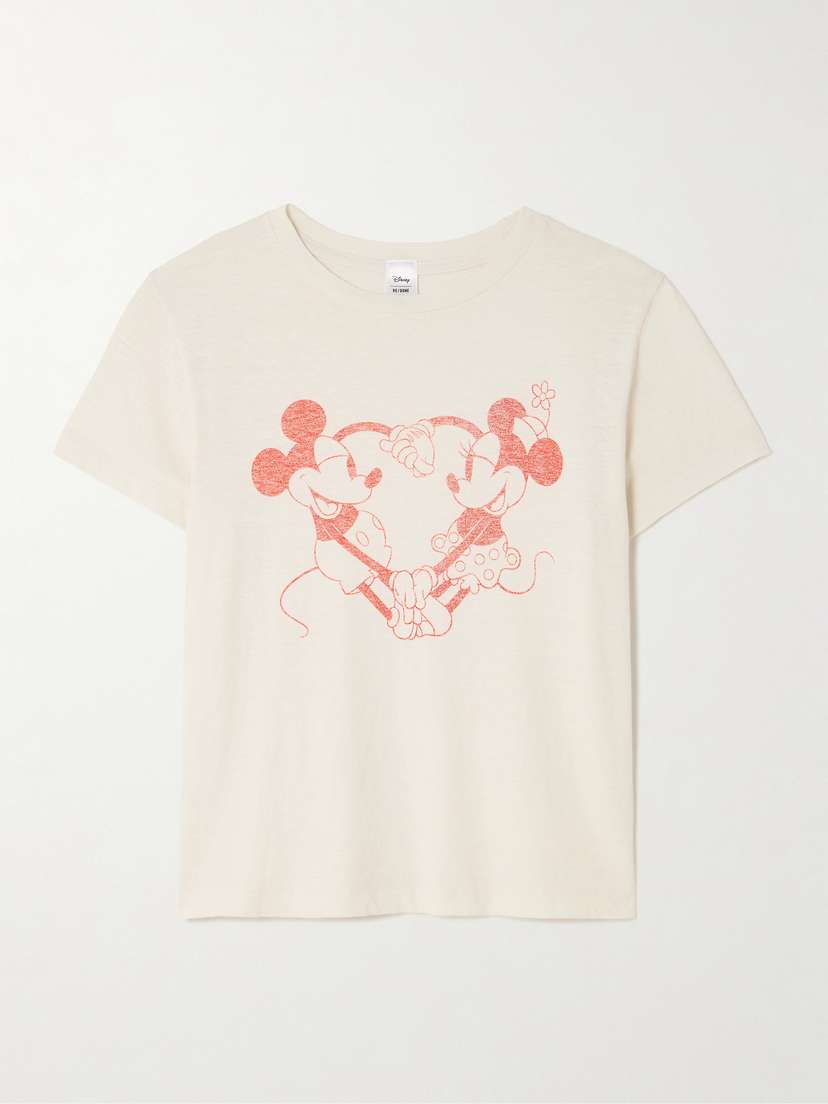 RE/DONE + Disney Classic Printed Cotton-jersey T-shirt