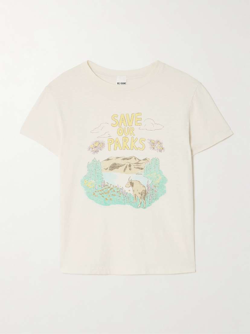 RE/DONE Classic Printed Cotton-jersey T-shirt
