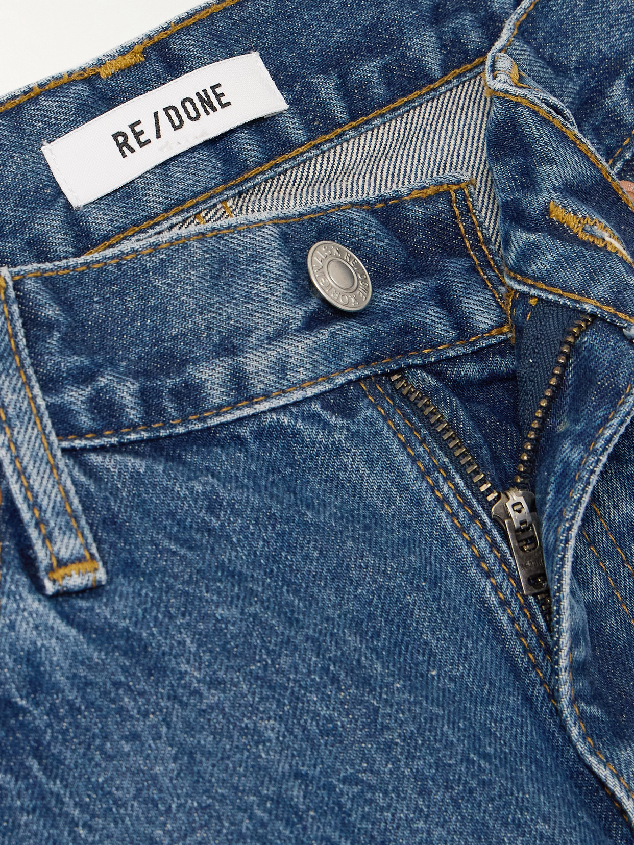 Re/done 90s High-rise Straight-leg Jeans In Blue