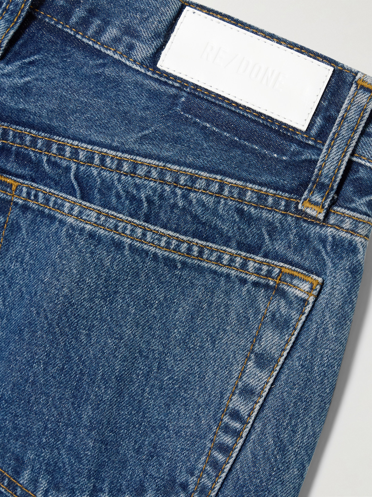 Re/done 90s High-rise Straight-leg Jeans In Blue