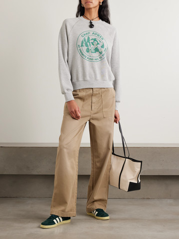 RE/DONE Printed cotton-jersey sweatshirt