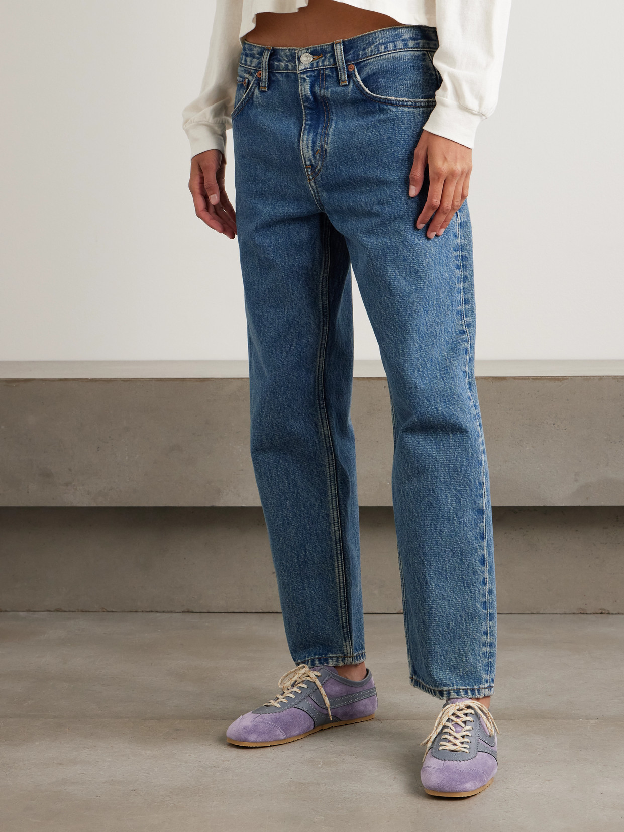 Re/Done - The Ollie High-Rise Straight-Leg Organic Jeans
