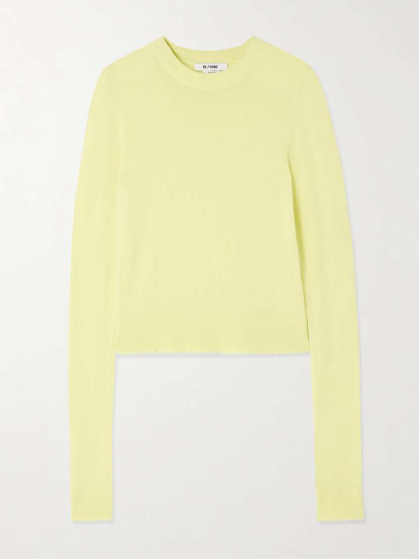 RE/DONE Frayed Cashmere Sweater