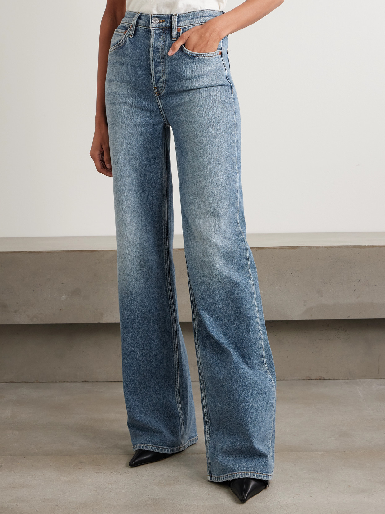 Re/Done - High-Rise Wide- Leg