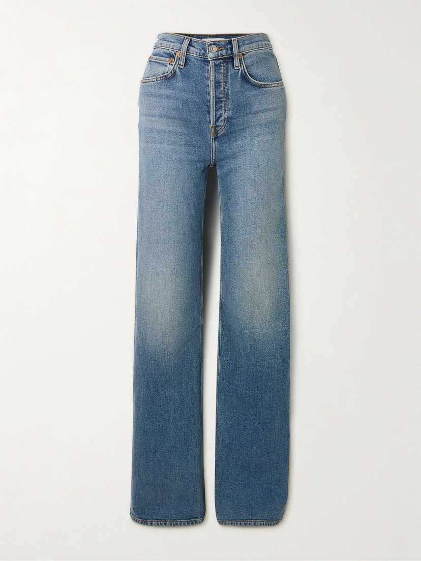 RE/DONE High-rise Wide-leg Jeans