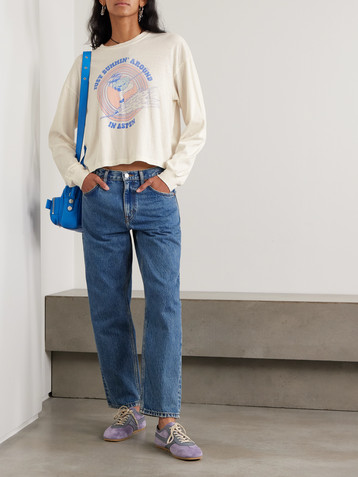 RE/DONE Printed cotton-jersey T-shirt