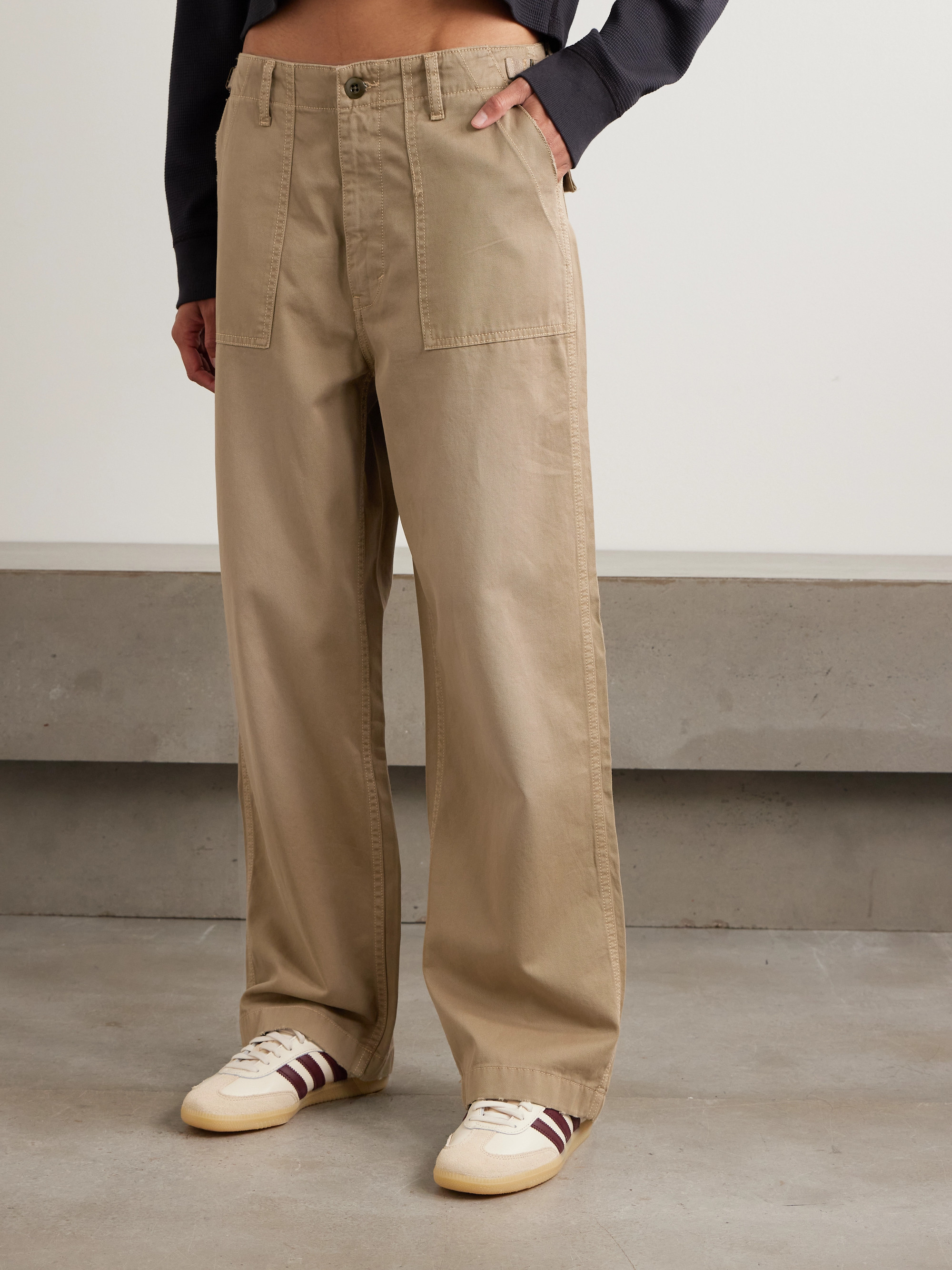 RE/DONE - The Trooper cotton wide-leg pants | Plush