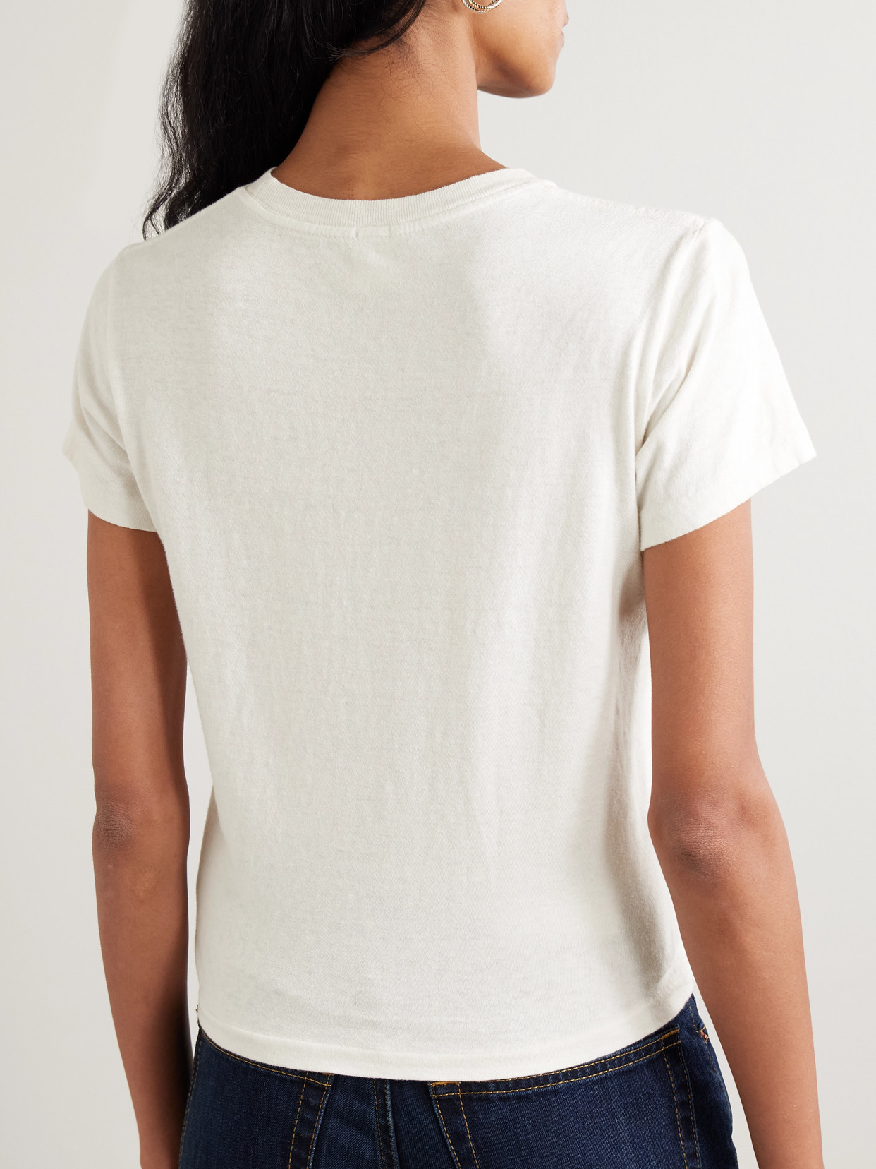 Re/done Classic Printed Cotton-blend Jersey T-shirt In Multi