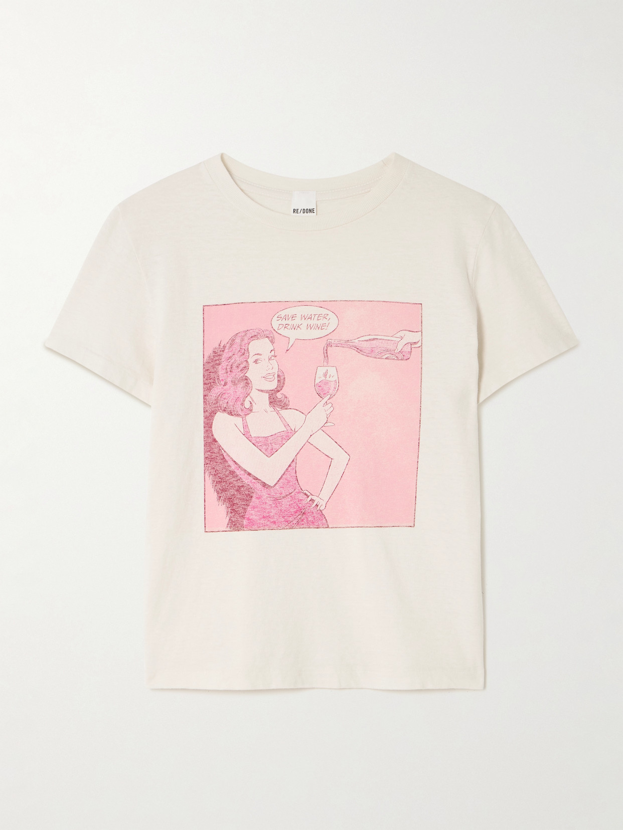 Re/done Classic Printed Cotton-blend Jersey T-shirt In Multi