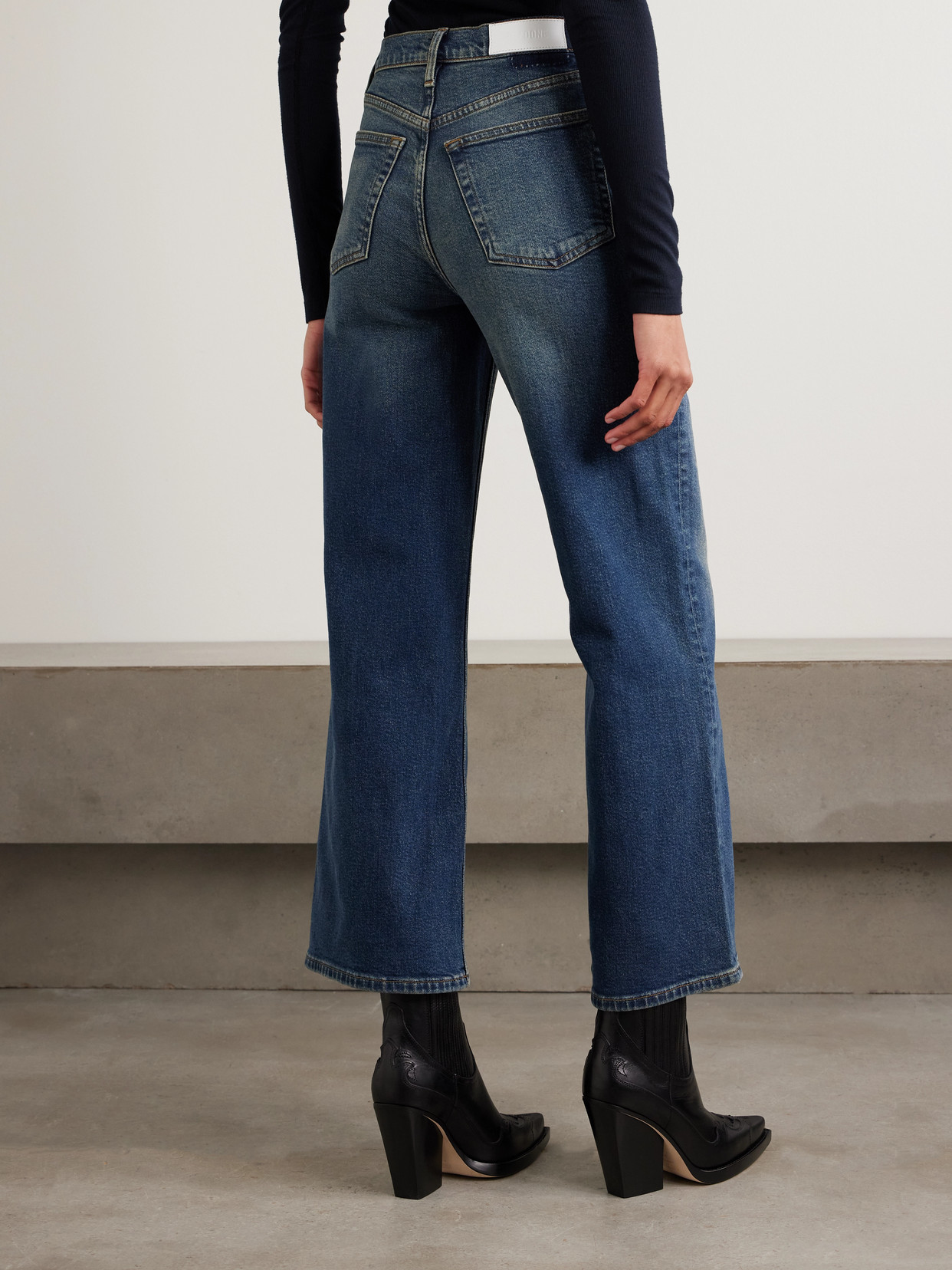 Re/Done - Cropped High-Rise Wide- Leg