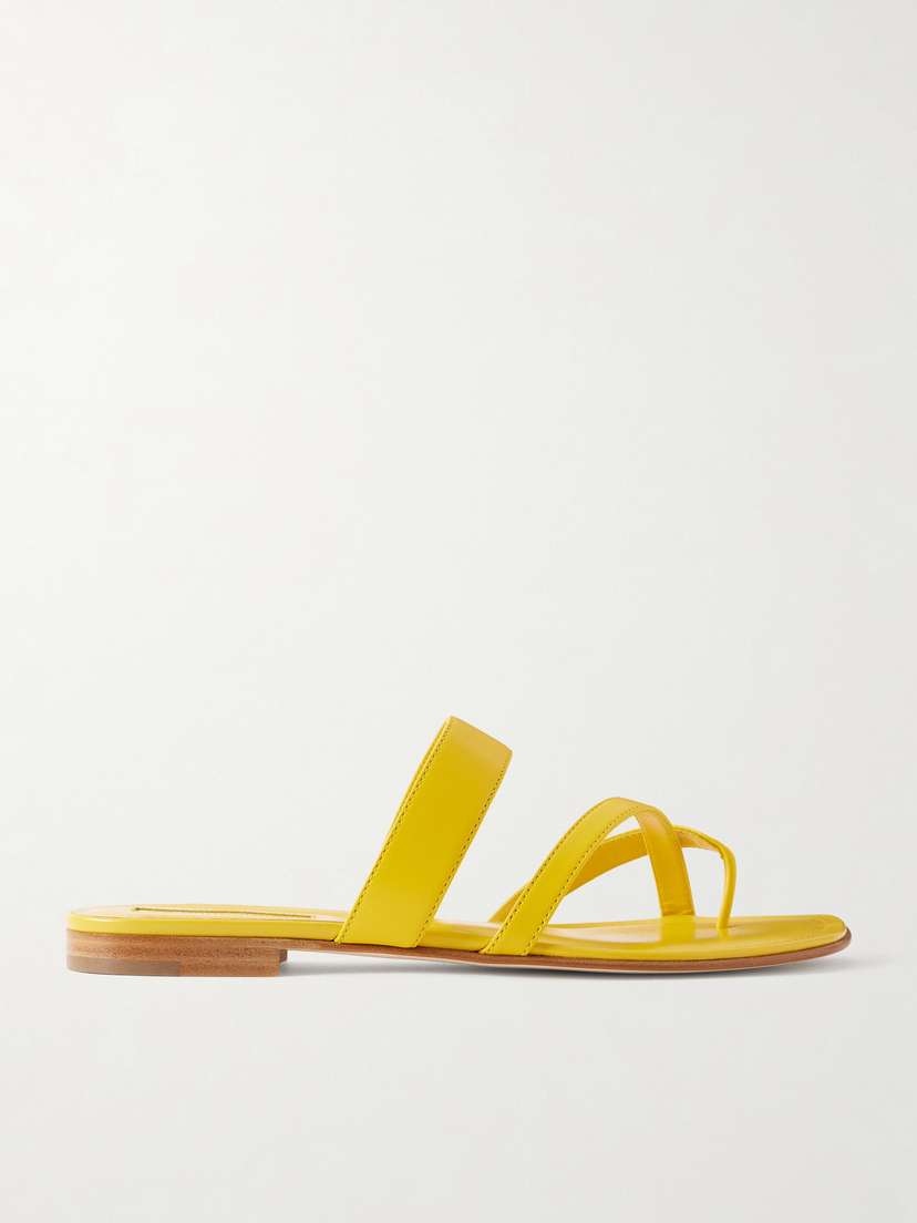 Manolo Blahnik Susa Leather Sandals