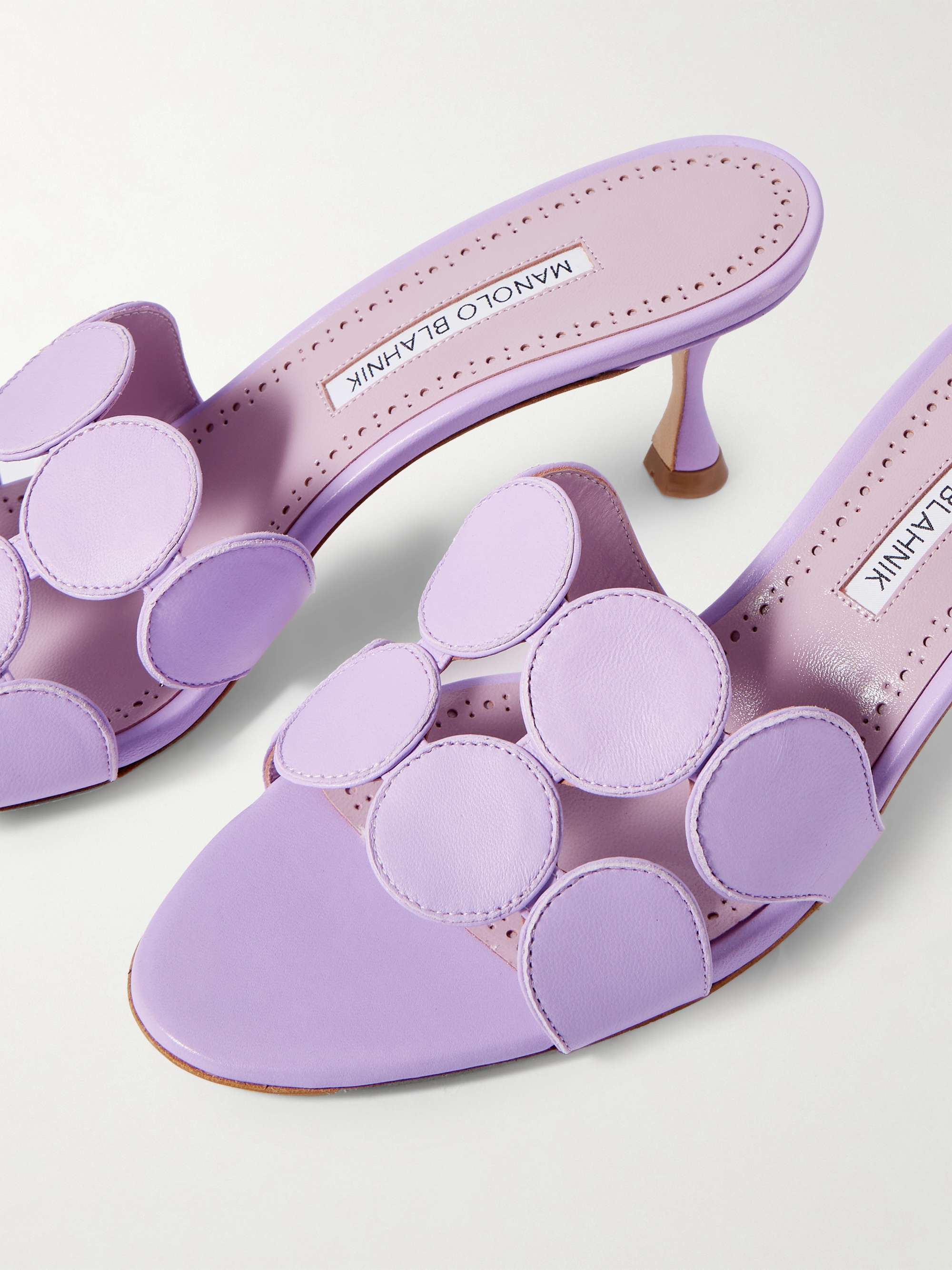 MANOLO BLAHNIK Haribalmu 50 leather mules | NET-A-PORTER