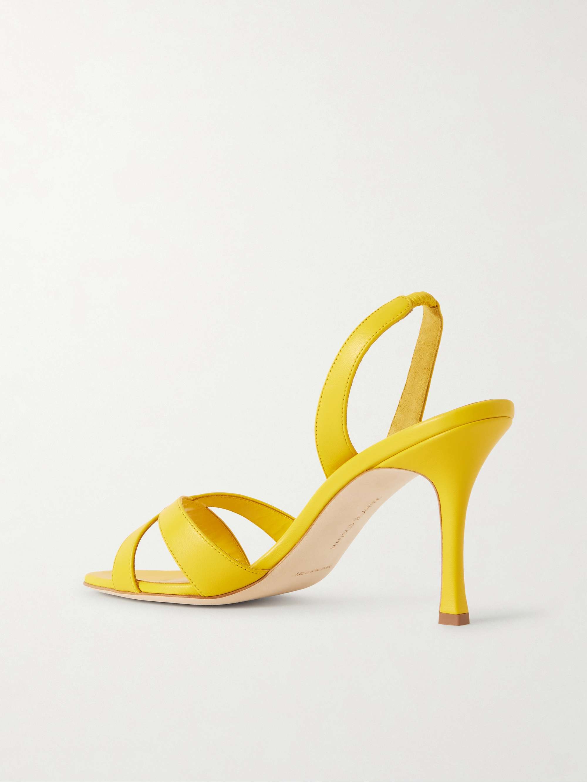 MANOLO BLAHNIK Callasli 90 leather slingback sandals