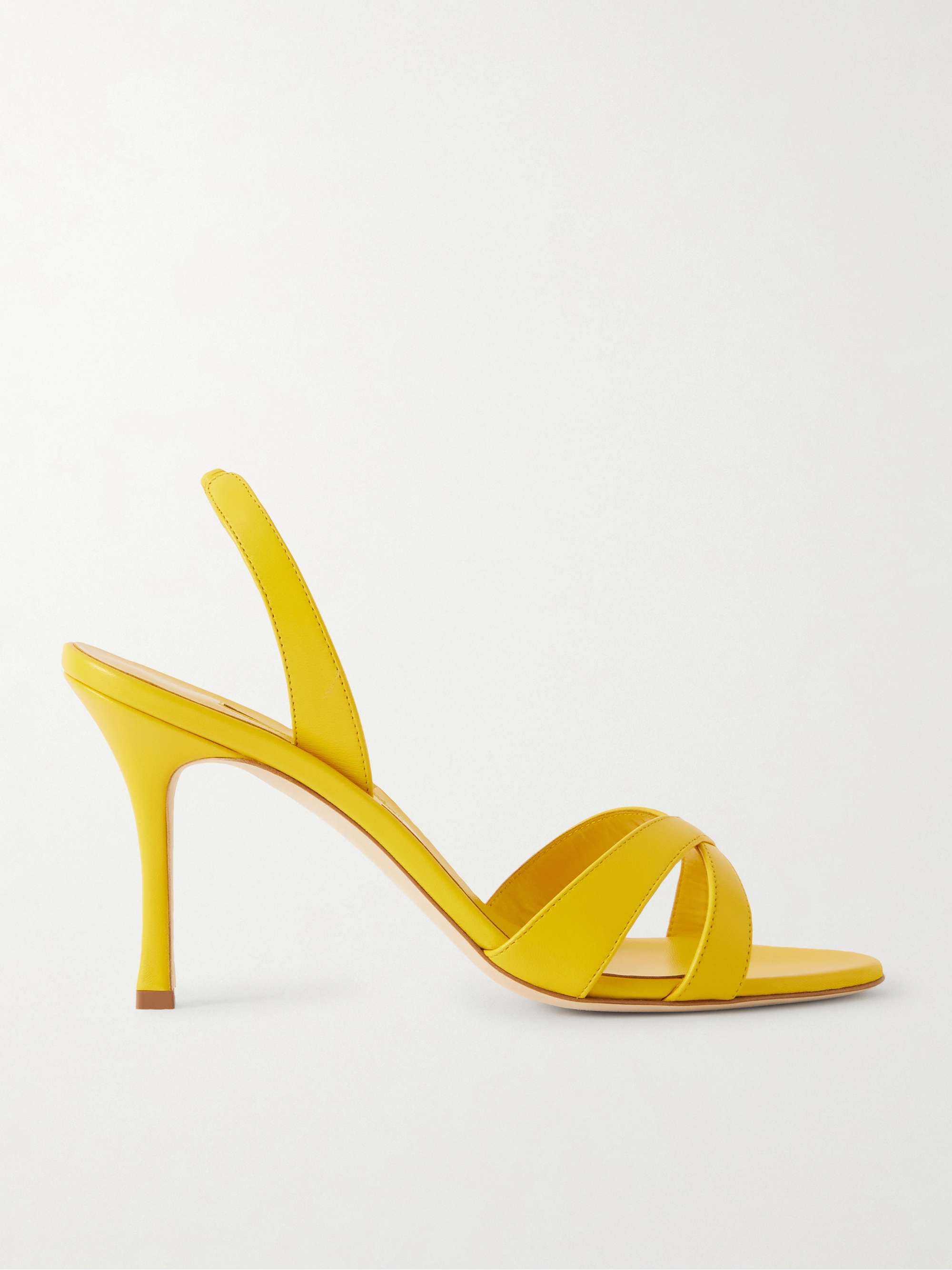 MANOLO BLAHNIK Callasli 90 leather slingback sandals