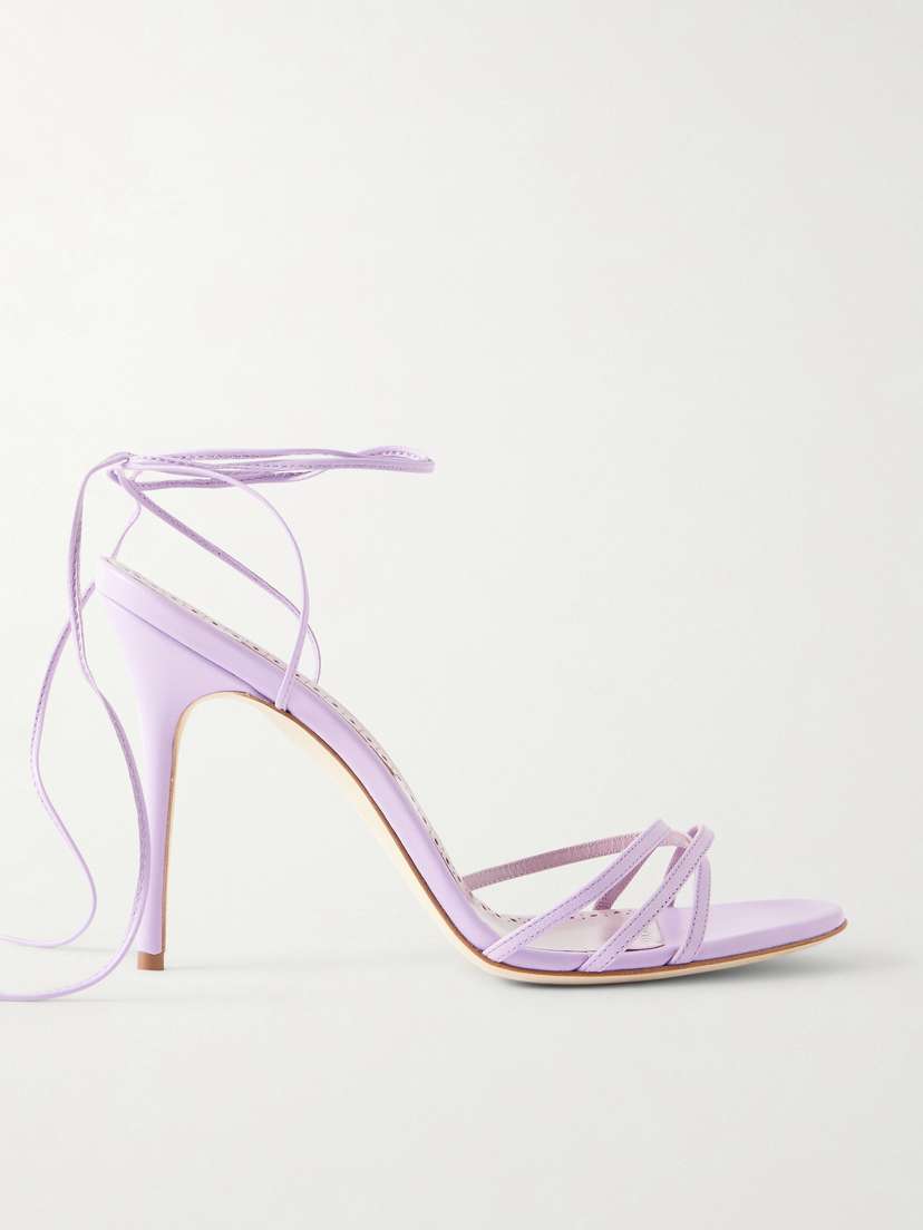 Manolo Blahnik Leva 105 Leather Sandals
