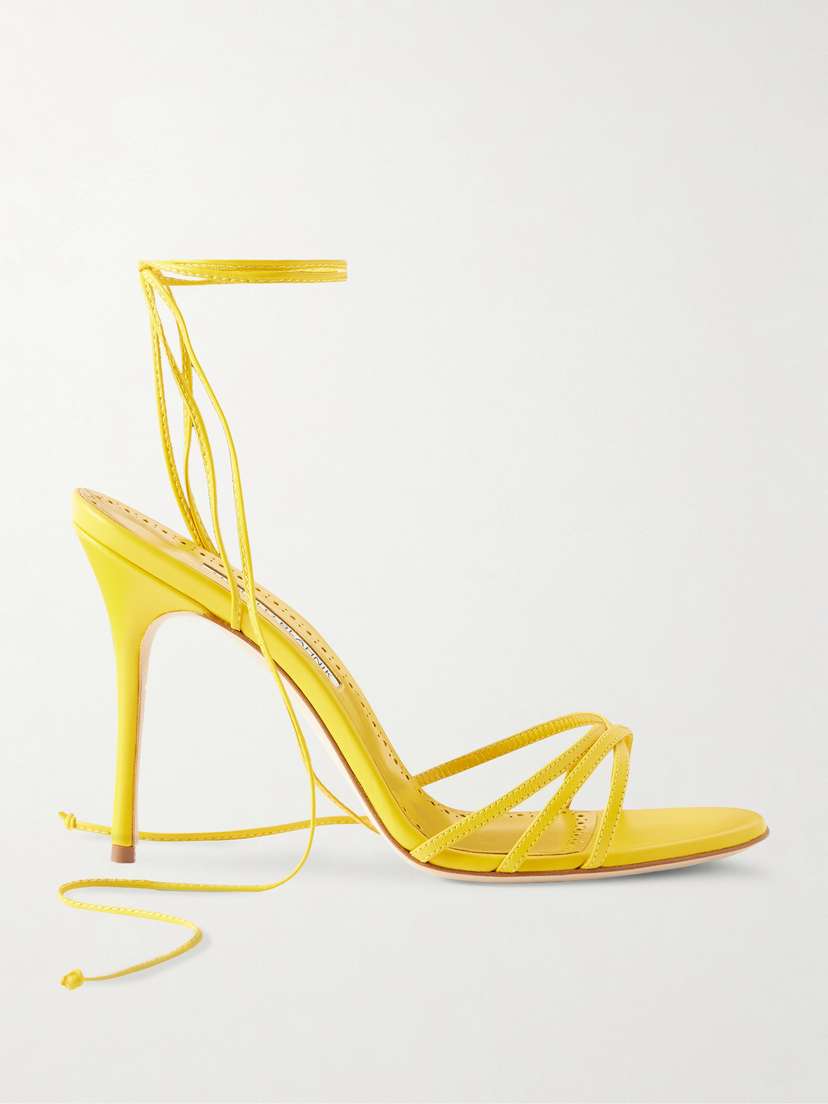 Manolo Blahnik Leva 105 Leather Sandals