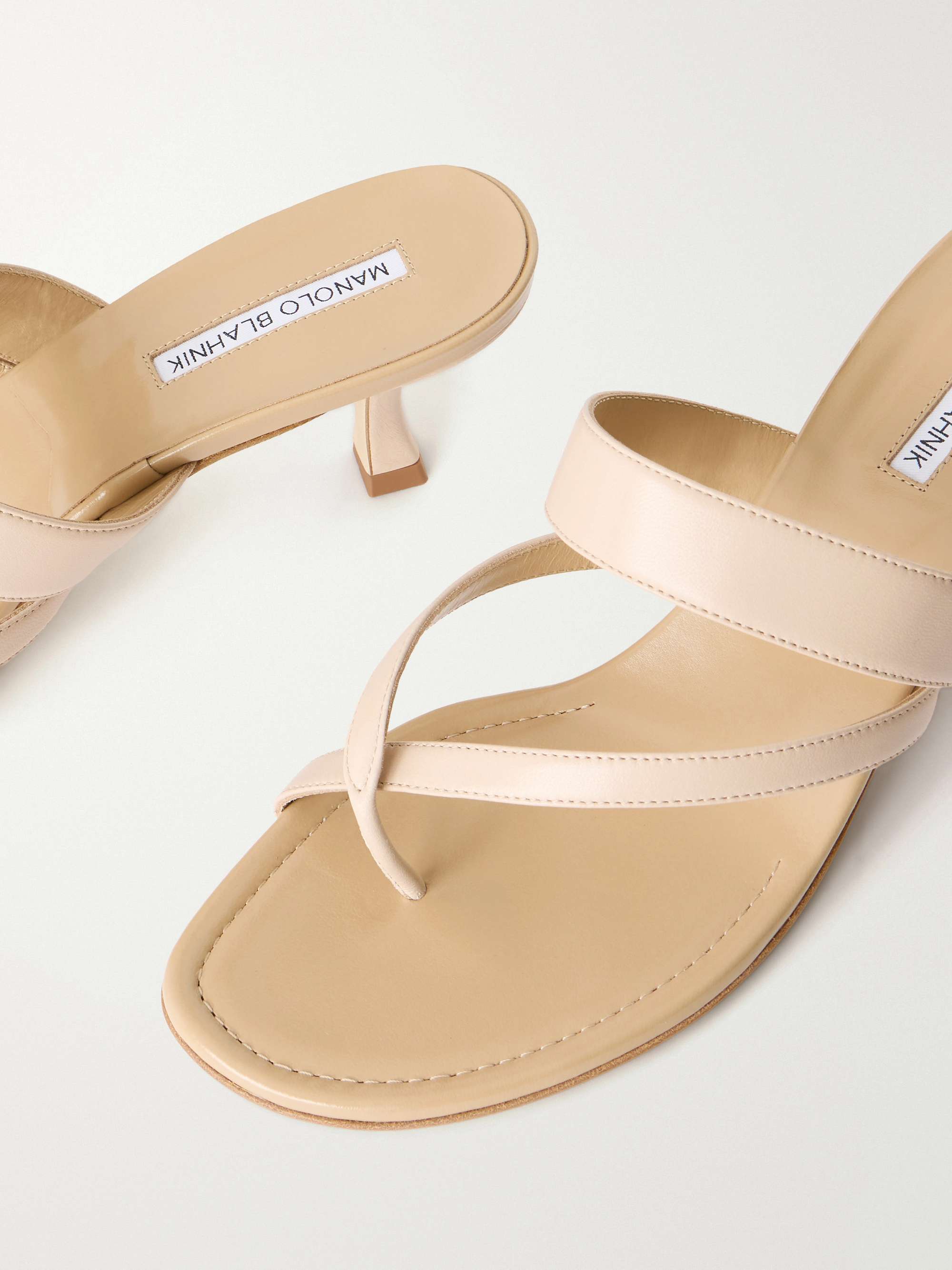MANOLO BLAHNIK Susa 50 leather sandals | NET-A-PORTER