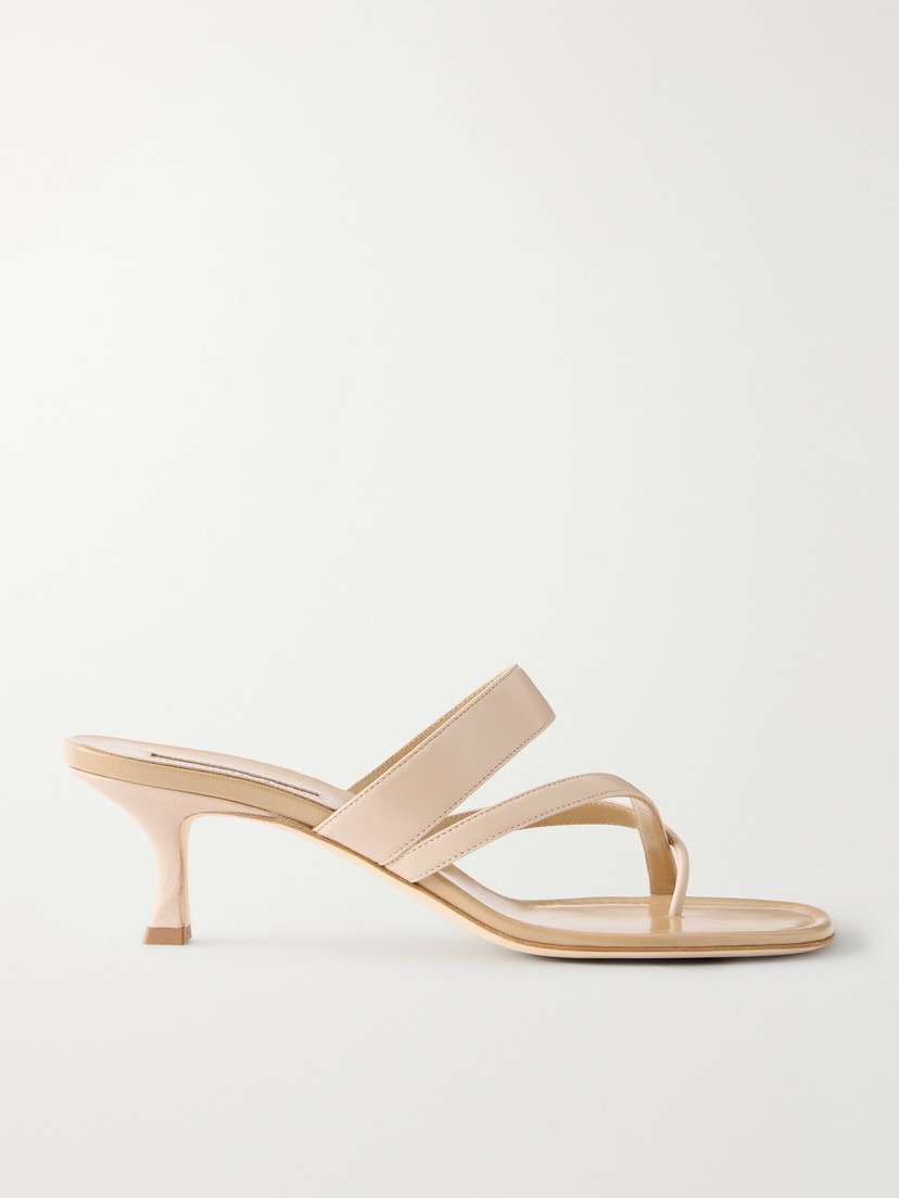 Manolo Blahnik Susa 50 Leather Sandals