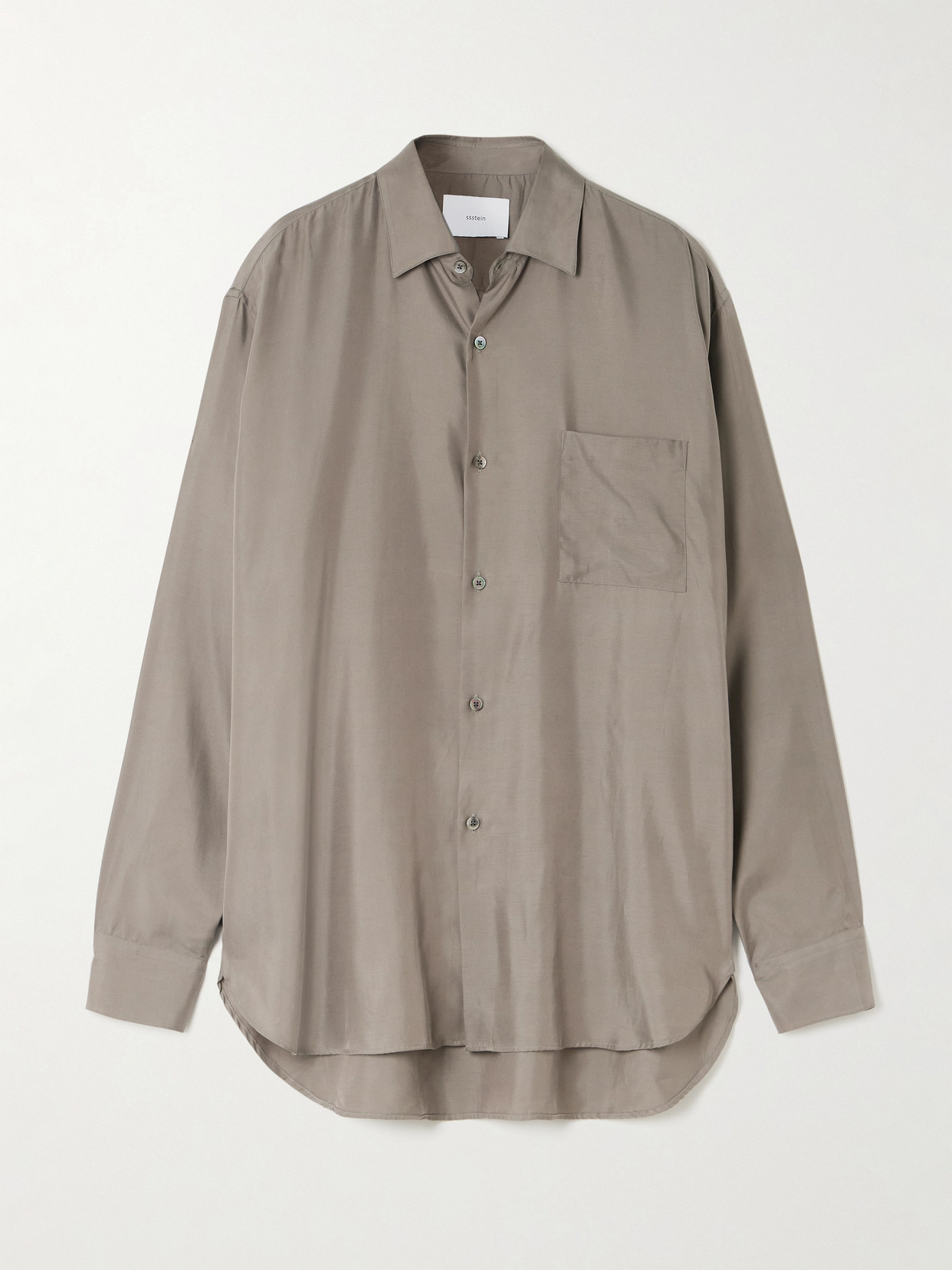 Ssstein Twill Shirt In Gray