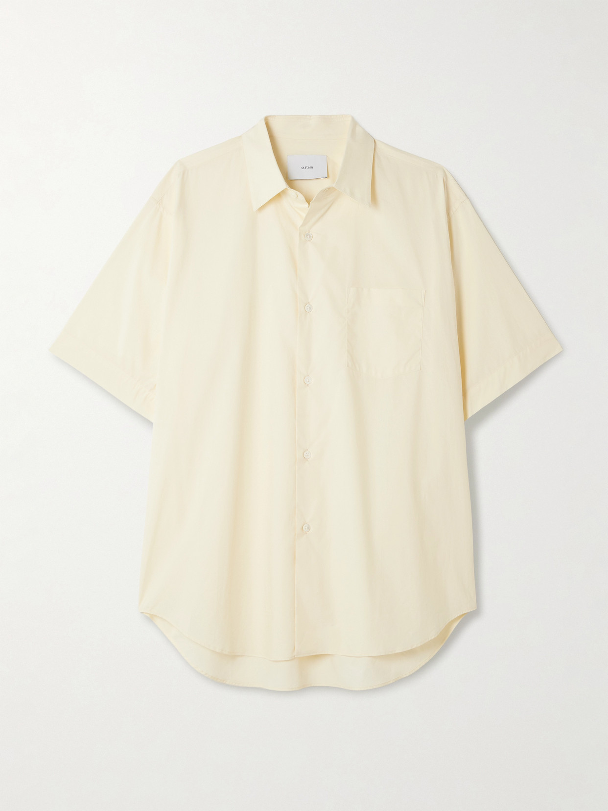 Ssstein Suvin Cotton-poplin Shirt In Yellow