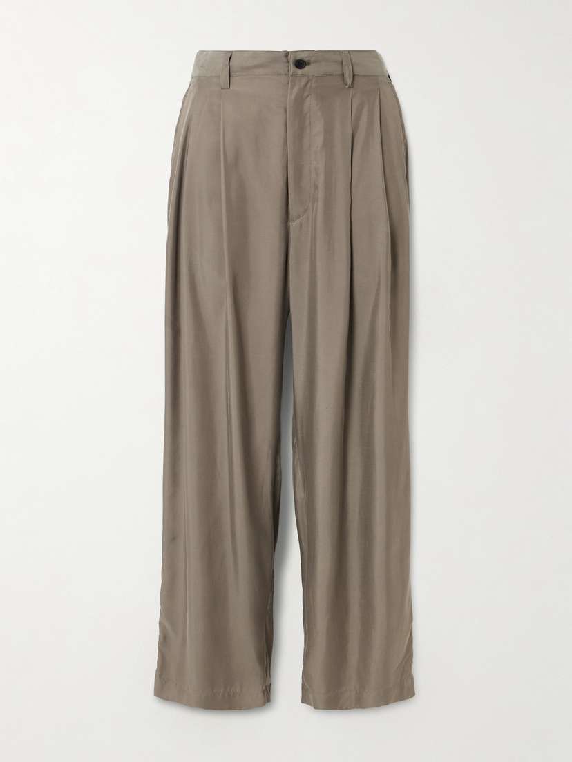 ssstein Pleated Twill Wide-leg Pants