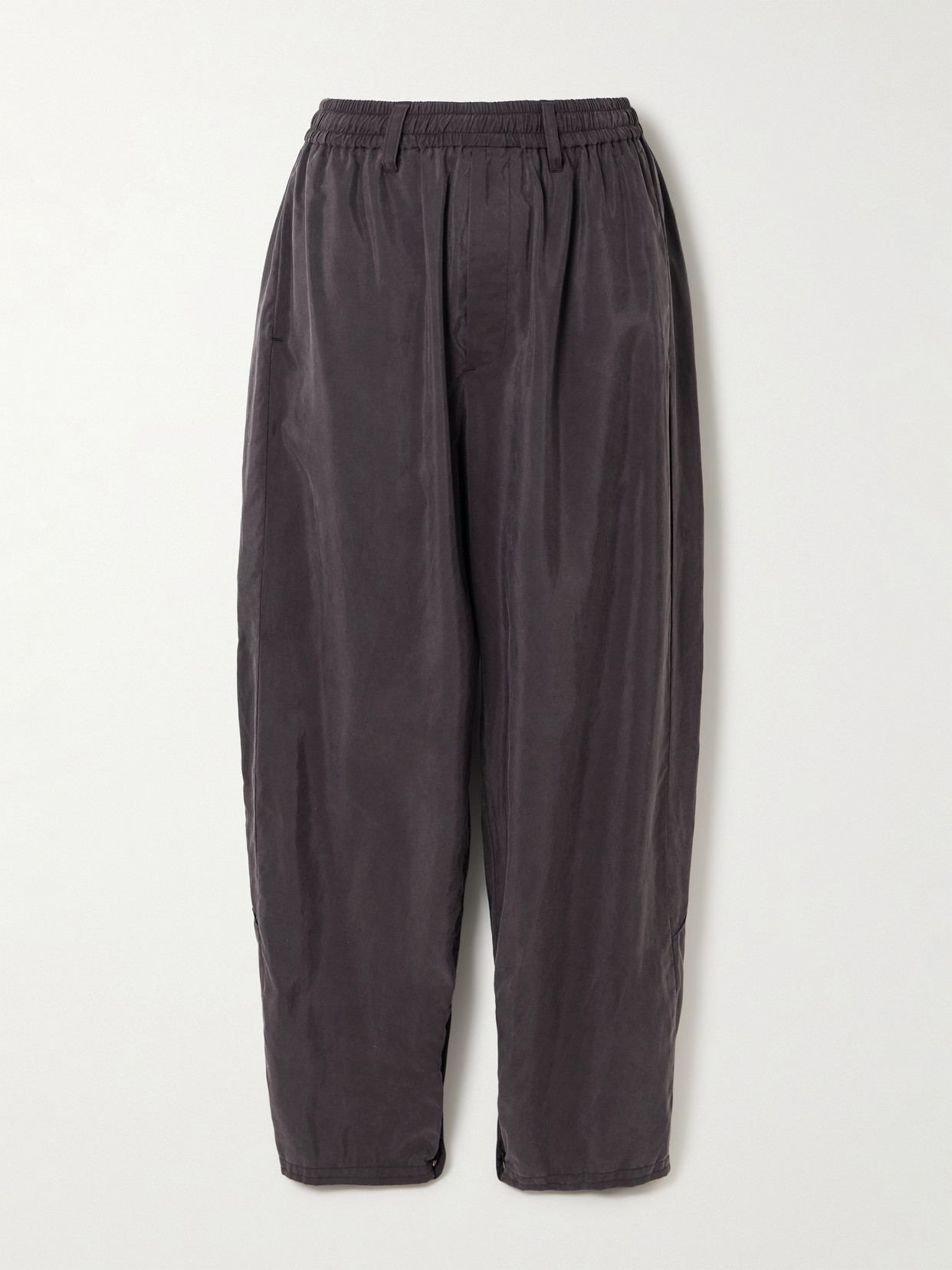 Ssstein Pleated Silk-blend Track Pants In Gray